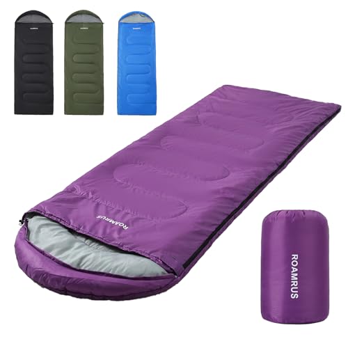 3 Seasons Sleeping Bags for Adults, Portable, Waterproof, Lightweight,with Storage Sack for Outdoor & Indoor, Hiking, Camping, Warm & Cold Weather Sleeping Bag for Kids 10-13, Girls, Boys Mens