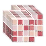 20PCS Fliesenaufkleber Mosaik Fliesen Klebefolie Selbstklebend 10cmx10cm Wandfliese Aufkleber Wasserdicht für Küche,Schrank,Möbel,Tisch (Rot)
