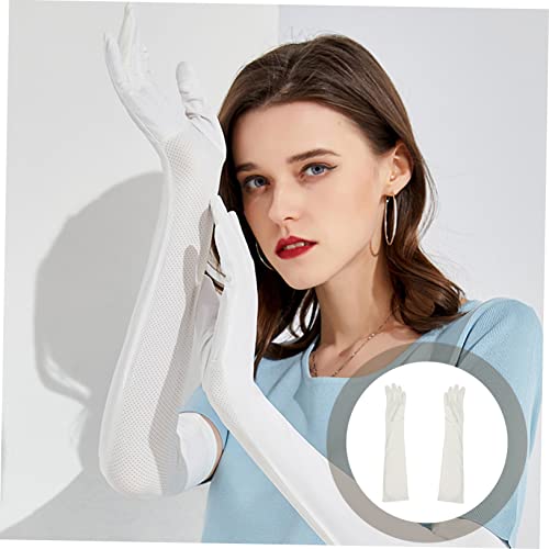 KITANDOVE 1 Par De Mangas De Seda Gelada Capas De Manga Para Braços Femininos Mangas De Braço UV Par