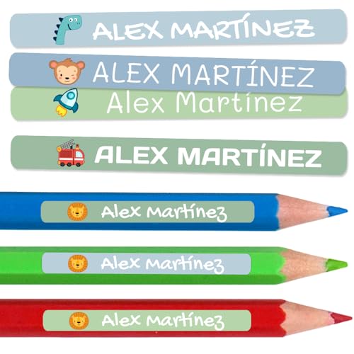 150 Etiquetas Adhesivas Personalizadas para lápices, bolis y rotuladores. Pegatinas escolares con nombre para marcar objetos, resistentes al agua para colegio y guardería, 4,6 x 0,6 cm 150 Etiquetas Adhesivas Personalizadas para lápices, bolis y rotuladores. Pegatinas escolares con nombre para marcar objetos, resistentes al agua para colegio y guardería, 4,6 x 0,6 cm