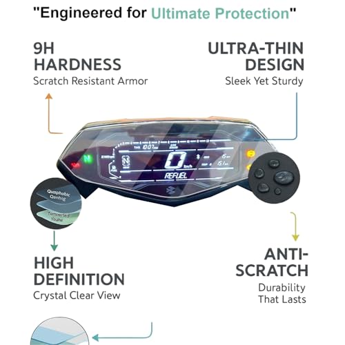 Image of Wisely |Pack 2| Premium Screen Guard for Bajaj Pulsar N150 N160 N250 Facelift 2024 Bike - TFT Display Digital Meter Protector - HD Clear, Full Cover - Easy Installation Kit - Motorcycle Accessories