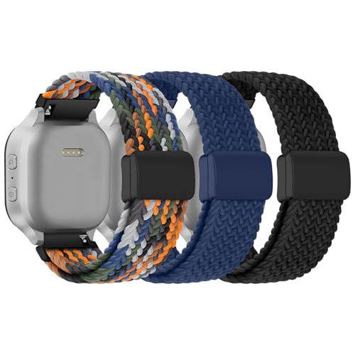 3 Pack Adjustable Braided Stretchy Solo Loop Compatible with Gizmo Watch 3 2 1/ Gabb Watch...