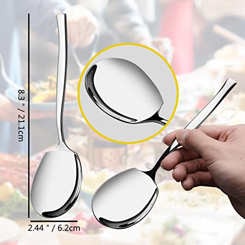 Rinboat 12-Piece Large Serving Spoon, Stainless Steel Buffet Serving Spoon #TOP2