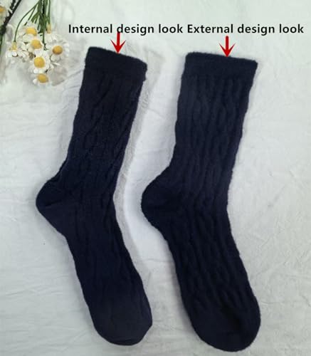 Womens Fuzzy Soft Cozy Comfort Crew Socks Warm Thick Slipper Sock for Winter Home Work Boot3