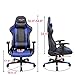 Polar Aurora Gaming Chair Racing Computer Chairs High Back Video Game Chair Adjustable Executive Ergonomic Swivel Gamer Chair Blue