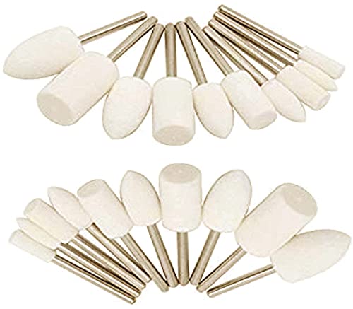 Image of DIY Crafts Design No # 4, Pack Of 10 Pcs, Wool Felt Polishing Bits Mandrel; Accessories Rota (Design No # 4, Pack Of 10 Pcs)