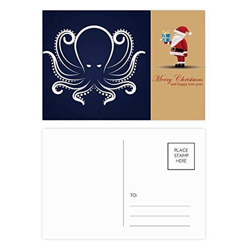 Cartes postales Père Noël noir et blanc lot de 20 pour correspondances de fin d'année