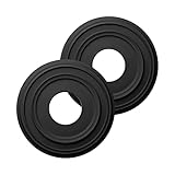 EIFHYT Matte Black PU Ceiling Medallions for Light Fixtures and Ceiling Fans, 12-1/4"OD x 4"ID x 1"P