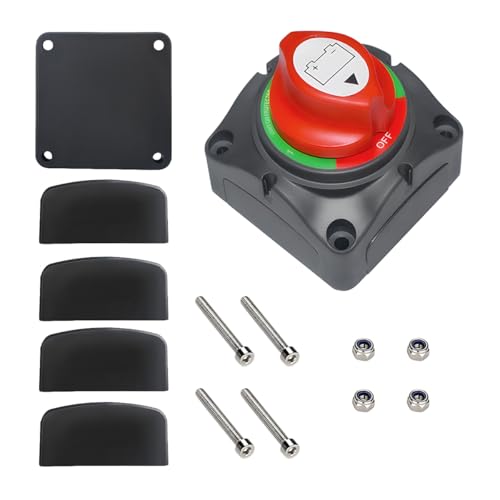 Sylvil Battery Disconnect Switch 12V-48V Power Isolator 1-2-Both-Off Switch Waterproof Dual Battery Switch for Marine Boat Car RV ATV UTV Vehicles Universal Car Accessories