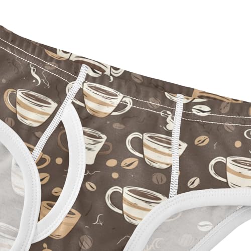 Wusikd Coffee Cups Boys' Underwear Cotton Boys Briefs Soft Toddler Underwear 2T4