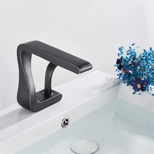 Robinet d'eau incurvé pour mitigeur d'évier de salle de bains moderne - 5