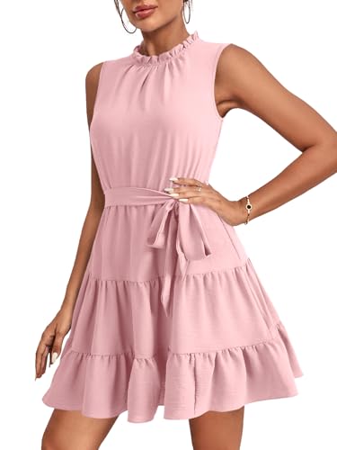 Image of Umenlele Women's Ruffle Casual Mini Dress