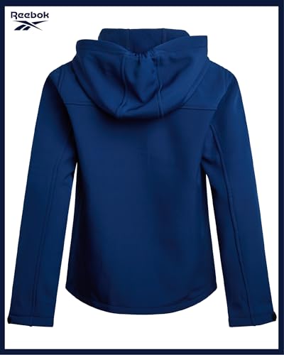 Image of Reebok Boys Fleece Jacket - Polar Fleece Lined Wind & Water Resistant Softshell Winter Jacket - Outdoor Winter Coat for Boys