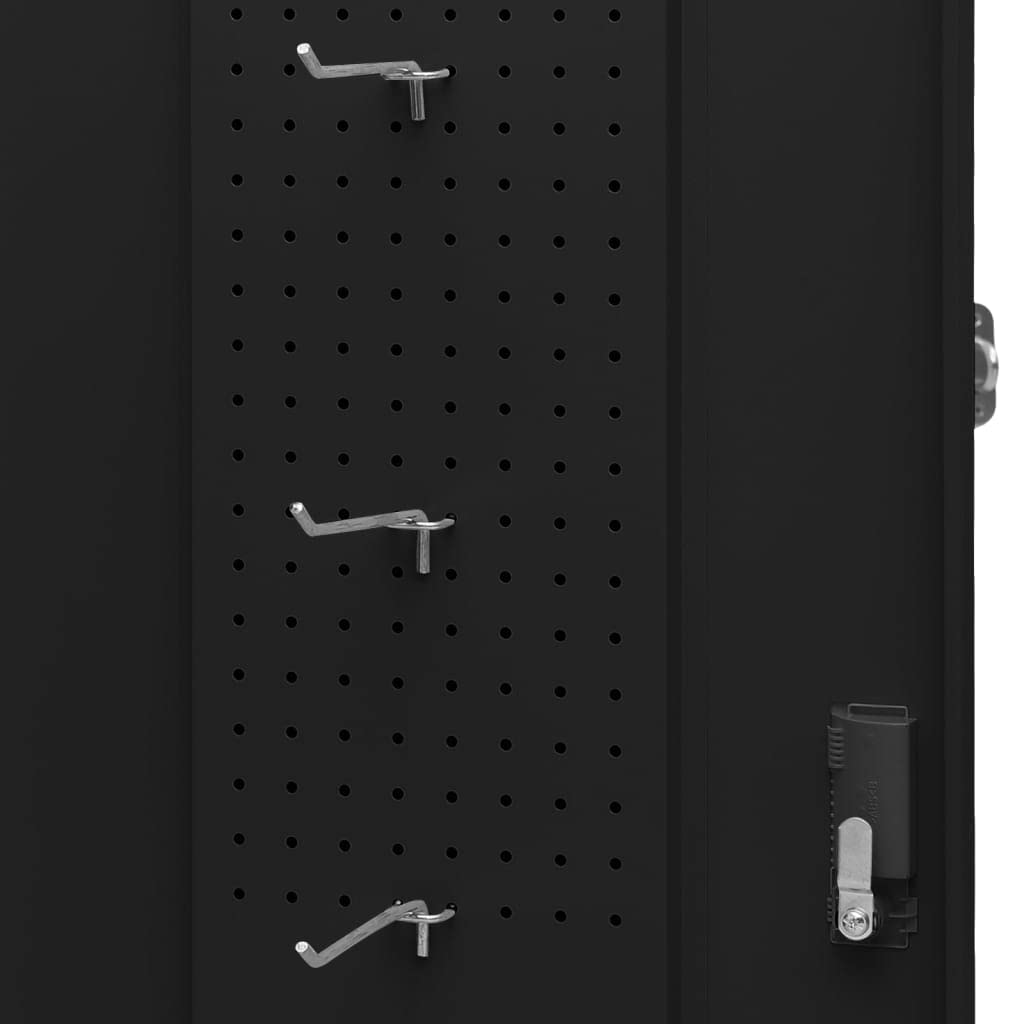 Genérico Armario para sillas de Montar Acero Negro 53x53x105 cm,Soportes para sillas de montar-339605