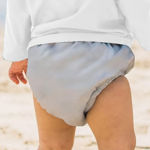 Image of green sprouts Reusable Snap Swim Diapers Gray 3T