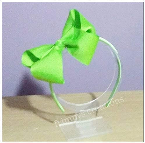 5inch Grosgrain Ribbon School Hair Bow Clips Baby Toddler Big Girls Lady Alice Hair Band Grip Assorted Colours Green School Hairbows