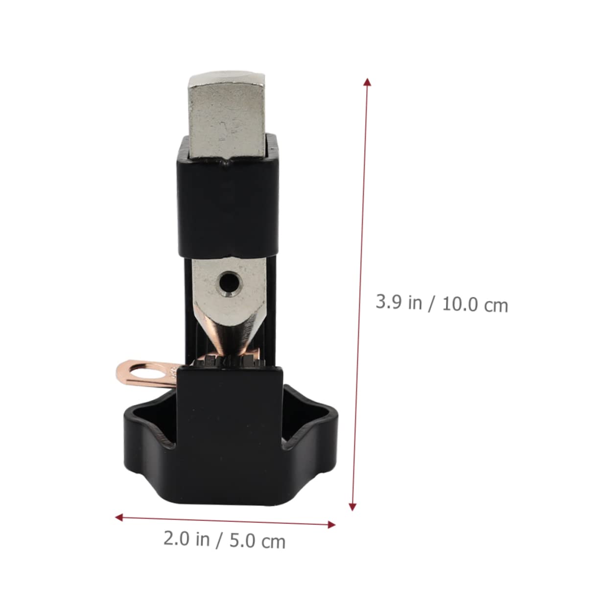OSALADI Pinza Crimpatrice per Connettori Batteria 1/0 in Acciaio con 4 Connettori 3/8 in Rame, Strumento per Cavi Elettrici e Saldatura, per Progetti Auto e Nautici