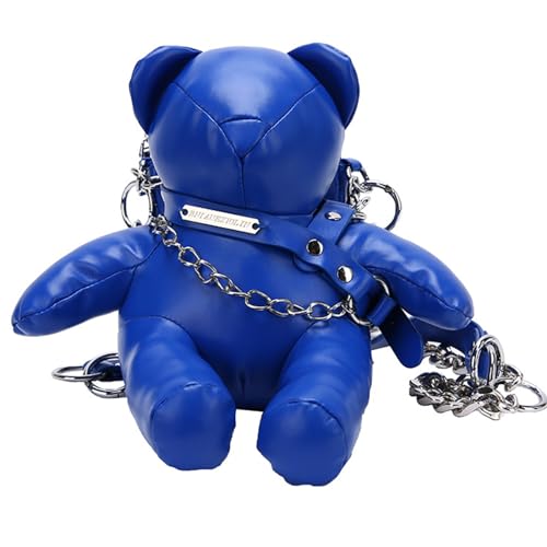 Sac à bandoulière ours en chaîne en cuir PU idée cadeau idéale