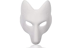 Halloween White Fox Mask: Unleash Your Inner Vixen for Masquerades and Costume Fun
