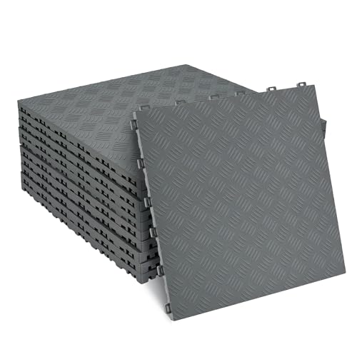 SOCOMFAY Garagenmatten 20 Stück 40x40 cm 18mm Stärke Grau