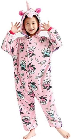Kids Cosplay Costumes Pajamas for Girls Unicorn Onesie Birthday Gifts(Pink pagasus,8-10 Years)