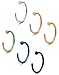 ORAZIO 6PCS 18G-20G 316L Stainless Steel Nose Piercing Nose Rings Studs Septum Body Jewelry Piercing 6 Mixed Colors