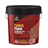 Impermeabilizante acrílico elástico reforzado con membrana de poliuretano. Conservante anti-moho y antiverdín. Envase de 15 litros - NOVOFLEX (Transparente)