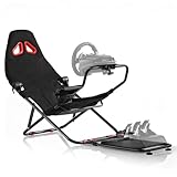 RACGTING Racing Simulator Cockpit for G920 G29 G923, Foldable Racing Simulator for Thrustmaster T248X T248 T300 T150 458 TX Xbox PS5 PS4 PC (Black)