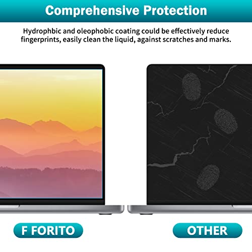 FORITO Blue Light and Anti Glare Filter, FORITO Eye Protection Blue Light Blocking & Anti Glare Screen Protector for 14" with 16:9 Aspect Ratio Laptop 2-Pack 14 inches Screen Protector -