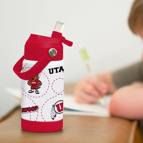 Image of Logo Brands NCAA Mascot Stainless-Steel Kids Bottle -Soft Silicone Mouthpiece, Easy To Carry, Kid-Friendly Design- Great For School & On-The-Go