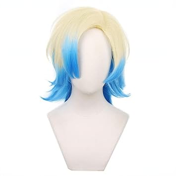 Blue Lock Michael Kaiser Cosplay Wig 60cm Gradient No.10 Kaiser Wigs Heat Resistant HairWigs