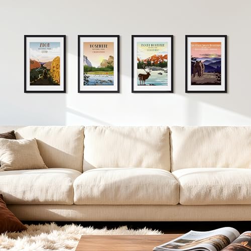 Image of upsimples 12x17 Picture Frame, Display Pictures 10x14 with Mat or 12x17 Without, Wall Hanging Photo Frame, Black, 1 Pack