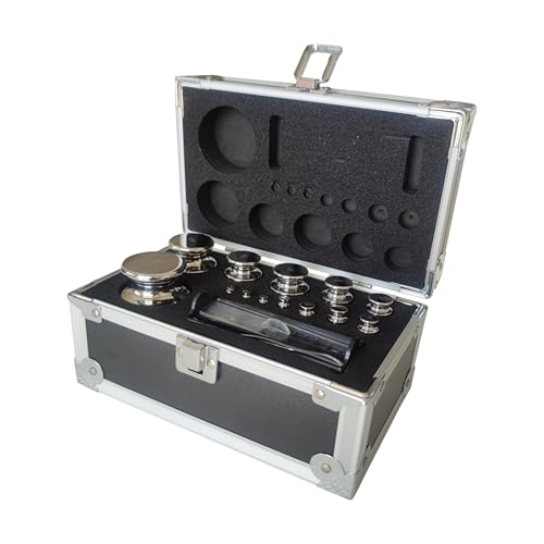 JARYANNIX F1 Calibration Weight Kit Precision 1mg-1kg 304 Stainless Steel Lab Weights with Space-Saving Case, 25pcs for Scientific Industrial Educational Use