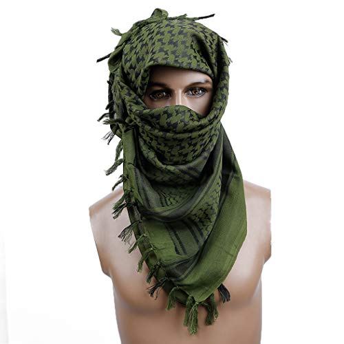 Cachecol FunPa para uso ao ar livre, moderno, à prova de vento, de algodão, com borla, Shemagh