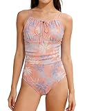 Glaoly Girls Bathing Suit One Piece Quick Dry Beach Swimwear with Adjustable Straps Teen Swimsuits for Girls 12-14Y