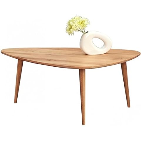 HomeTrends4You 258722 Mesa de Café de Roble Maciza Barnizada Cover