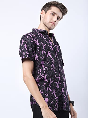 Image of Ketch Men's Cotton Slim Fit Printed Half Sleeve Shirt