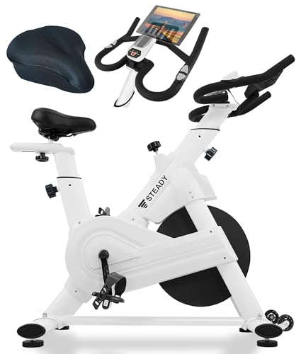 STEADY スピンバイク Plus/Pro【Zwift/アプリ連動/静音/組立簡単】エアロバイク フィットネスバイク 家庭用 トレーニングバイク・マシーン ST142 ST145（Amazon）