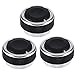 Yosoo 3 pièces en alliage d'aluminium pour voiture climatisation interrupteur de commande de chaleur bouton AC pour Ford Focus 05-14 accessoires automatiques (Noir)