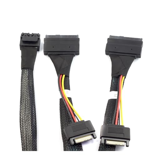 Cable adaptador S/AS HD SFF-8643 a S/AS SFF-8639 con SATA 15P 1m miniatura 3