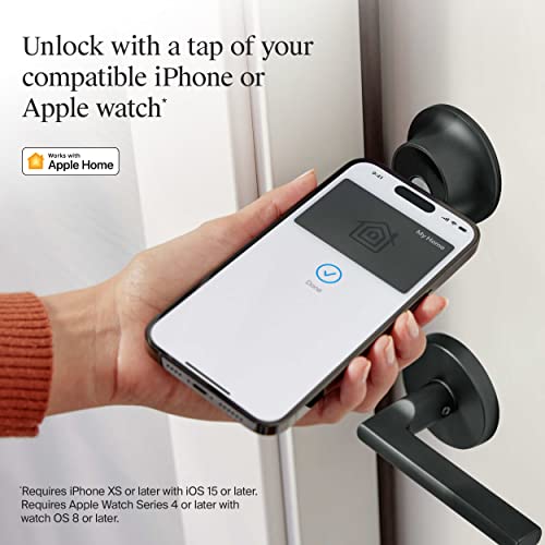 Level Lock+ Smart Lock With Apple Home Keys - Smart Deadbolt For Keyless Entry Plus Key Card Or App, Bluetooth Enabled Lock Works With Apple Homekit, Matte Black #TOP1