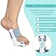 DEARBAG Hallux Valgus Korrektur, 90° Verstellbarer Orthopädischer Knopf für Links Rechts Fuß, Universalgröße Bunion-Entlastung für Tag & nach Zehen Unisex, Reduziert Hallux Valgus Belastung (Grau)
