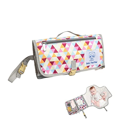 Piuiolu Tapis a Langer Portable,Portable Matelas à Langer De Voyage Pour Bébé,Sac a Langer Bebe,Kit De Voyage Portable Couches,Parfait Pour Les Voyages, Les Promenades,Puericulture Bébé (rose) Cover