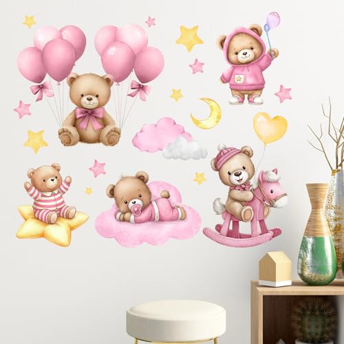 Vinilos decorativos Mfault Pink Baby Bear 35x12 pulg miniatura 4