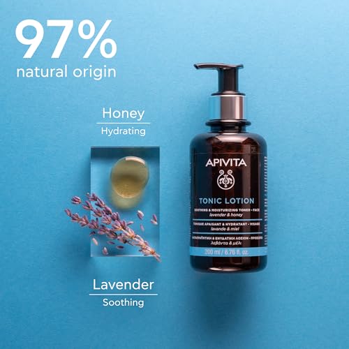 Apivita Tónico Facial Calmante e Hidratante - Tónico facial, segundo paso para la limpieza facial - Tónico natural con miel y lavanda - Prepara, hidrata, calma y tonifica la piel - Sin alcohol - imagen 3