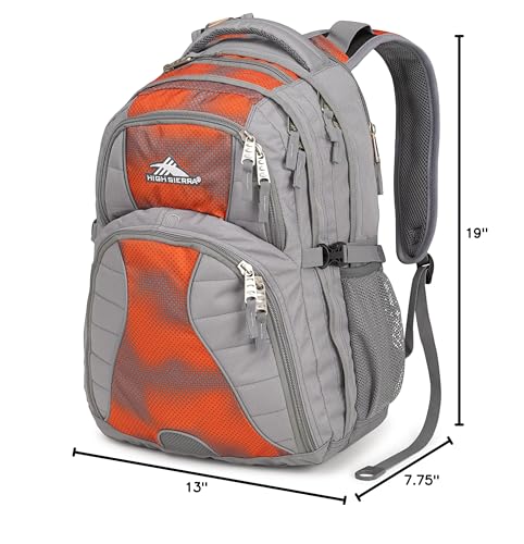 Image of High Sierra Swerve Laptop Backpack, Charcoal /Hyper Dots, 19 x 13 x 7.75-Inch