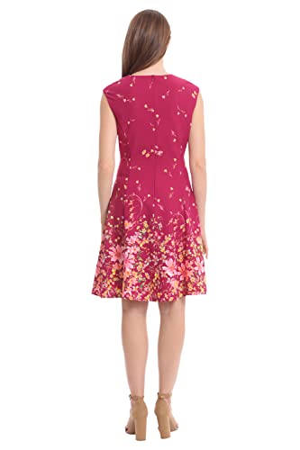 Image of London Times Womens Dresses Cap Sleeve Fit and Flare - Elegant Summer Cocktail Graduation Garden Party Wedding Guest Dress