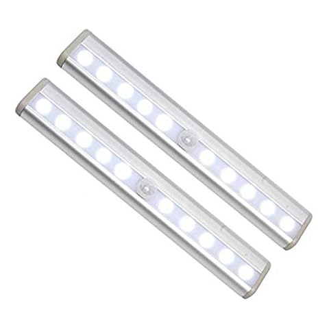 WISEFIN Motion Sensor Light, Wireless Battery Powered PIR Motion Activated Cabinet Wardrobe Cupboard Night Lighting (Pack of 2) Cover