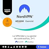 NordVPN Amazon Esencial, 6 meses, VPN y gestor de contraseñas, código digital