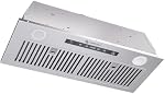AMZCHEF Range Hood Insert 30 Inch 1000CFM Stainless Steel Kitchen Vent Hood 3 Speed Exhaust Fan Touch/Remote/Gesture Control LED lights Time Setting Dishwasher-Safe Baffle Filters
